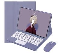 HEUCYL Étui avec Clavier pour Tablette Xiaomi Redmi Pad Se 11" Version 2023, Pavé Tactile Bluetooth sans Fil Amovible Clavier Français, Support Ultra Fin, Porte-Stylo Intégré,Deep Purple