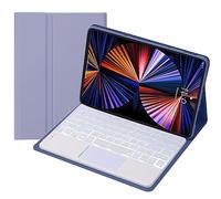 HEUCYL Étui avec Clavier Tactile pour Lenovo Tab M10 FHD Plus 10,3" (TB-X606F/TB-X606X) avec Clavier Français Bluetooth Rétroéclairé 7 Couleurs Amovible Magnétique, Étui Fin avec Support,Violet