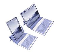 HEUCYL Étui Clavier pour iPad 10,9 Pouces Air 5e Gén 2022/4e Gén 2020 Support Horizontal/Vertical Magnétique Détachable avec Porte-Crayon sans Fil Bluetooth Clavier Français étui Folio,Violet