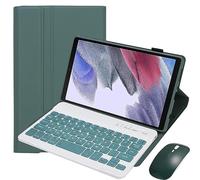 HEUCYL Étui Clavier pour Samsung Galaxy Tab S10+ 2024/Tab S9 FE+/S9+ 2023/S8+ 2022/S7 FE 2021/S7+ 12.4" avec Souris, Clavier Français sans Fil Magnétique Détachable, Étui Fin avec Support,Dark Green