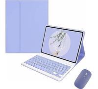 HEUCYL Étui Clavier pour Samsung Galaxy Tab S10+ 2024/Tab S9 FE+/S9+ 2023/S8+ 2022/S7 FE 2021/S7+ 12.4" avec Souris, Clavier Français sans Fil Magnétique Détachable, Étui Fin avec Support,Violet