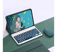 HEUCYL Étui Clavier pour Xiaomi Pad 6/Pad 6 Pro 11 Pouces Version 2023, Clavier Français Rétroéclairé Magnétique Détachable 7 Couleurs, Étui Folio Fin avec Support Intelligent, avec Souris,Vert