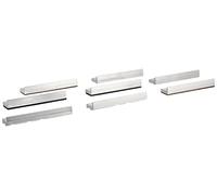 Heuer 115106 Lot de 4 mâchoires de protection pour étau | Angle droit, parallèle plan, aimants spéciaux intégrés, convient pour étau 140 mm | Contenu : type G, type P, type N, type F