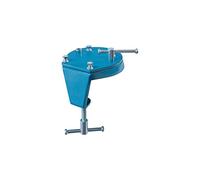 HEUER Étau de fixation pivotant 2 en 1 - Fixation flexible - Gain de temps et d’espace - Poids : 2,3 kg - Épaisseur de table : 10-60 mm - Compatible avec étau/Compact, Bleu/Argent