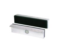 Mors d'étau Heuer 112140 (mâchoires de protection à angle droit, parallèle, aimants spéciaux intégrés, compatible avec étau de 140 mm, matériau : aluminium, caoutchouc)