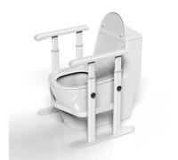 Heuffe Cadre WC Réglable en Hauteur avec Fixation au Sol - Structure Robustes pour Personnes Âgées & Handicapés, Installation Express