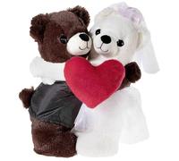 Heunec & Co.KG Couple d'ours de Mariage Ours et Ours, Blanc/Marron
