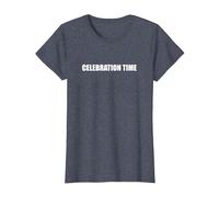 Heure de célébration T-Shirt, Femme, Bleu Chiné, XL