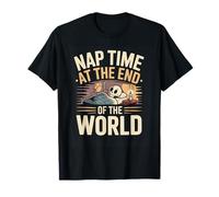 Heure de Sieste - End World Squelette Sommeil Meme Dark Humour Sleeping T-Shirt