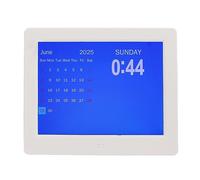 Heure Numérique du Jour, Calendrier de l'horloge Numérique 20,3 Cm Haute Définition 100-240 V pour Chambre à Coucher Identifie Automatiquement la Ville (Prise UE)