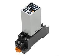 Heure numérique - pour relais H3Y-2 avec base, contrôleur de retard de mise sous tension - pour systèmes 12 V 24 V 220 V, minuterie 0,1 s-99 min, construction ABS et métal - pour (H3Y-2E AC220V)