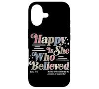 Heureuse Celle Qui a cru Luc 1:45 Foi chrétienne Religion Coque pour iPhone 17