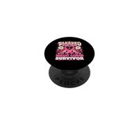 Heureuse d'être appelée Papillon Rose, survivante du Cancer du Sein PopSockets PopGrip Adhésif