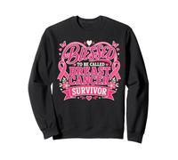 Heureuse d'être appelée Papillon Rose, survivante du Cancer du Sein Sweatshirt