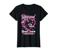 Heureuse d'être appelée Papillon Rose, survivante du Cancer du Sein T-Shirt