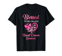 Heureuse d'être appelée Papillon Rose, survivante du Cancer du Sein T-Shirt