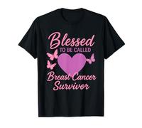 Heureuse d'être appelée Papillon Rose, survivante du Cancer du Sein T-Shirt