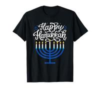 Heureuse Hanoukka Menorah Juive Famille Femmes Hommes Enfants Hanoucca T-Shirt