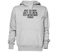 Heureusement Que Personne Ne Peut M’Entendre Penser Gris Sweat À Capuche Sweat-Shirt Jersey Unisexe Homme Femme Grey Unisex Hoodie