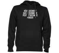 Heureusement Que Personne Ne Peut M’Entendre Penser Noir Sweat À Capuche Sweat-Shirt Jersey Unisexe Homme Femme Black Unisex Hoodie