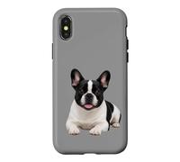 Heureux Amoureux des Chiens Bouledogue français Coque pour iPhone X/XS