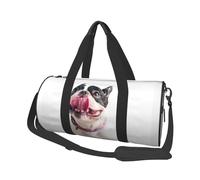 Heureux Chien Curieux Bouledogue français, Sac de Voyage de Grande capacité, Sac à Main Rond, Sac de Voyage de Sport, fourre-Tout, Sac de Fitness