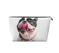Heureux Chien Curieux Bouledogue français, Trousse de Toilette Trousse de Maquillage Sac à cosmétiques Trousse de Toilette de Voyage Portable