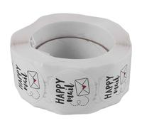 Heureux Courrier Merci Rouleau Autocollants pour Emballage Scellage Cartes de Voeux Enveloppe Sceau Sacs 1 Pouce Rond 500 Autocollants