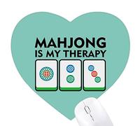 Heureux de guérir Mahjong. Jeux de tapis de souris en forme de coeur