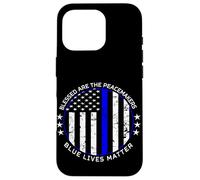 Heureux Les Artisans de Paix | Blue Lives Matter | Police Coque pour iPhone 16 Pro