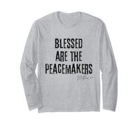 Heureux Les Artisans de Paix Matthieu 5:9 Bible, Paix et Foi Manche Longue