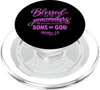 Heureux Les Artisans de Paix Matthieu 5:9 Écriture Bible Prière PopSockets PopGrip pour MagSafe