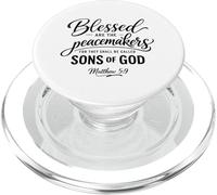 Heureux Les Artisans de Paix Matthieu 5:9 Écriture Bible Prière PopSockets PopGrip pour MagSafe