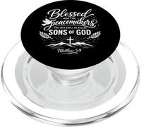 Heureux Les Artisans de Paix Matthieu 5:9 Écriture Bible Prière PopSockets PopGrip pour MagSafe