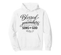 Heureux Les Artisans de Paix Matthieu 5:9 Écriture Bible Prière Sweat à Capuche