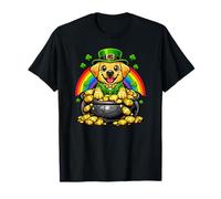 Heureux Lutin Chien Labrador Retriever Jaune Maman Papa T-Shirt