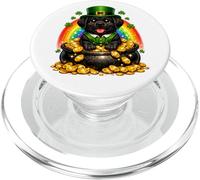 Heureux Lutin Chien Labrador Retriever Noir Maman Papa PopSockets PopGrip pour MagSafe