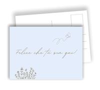 Heureux que vous soyez ici! - Carte postale écrite à la main avec message poétique et minimaliste | Lot de 10 cartes postales plates (A6) - Rétro inscriptible