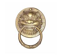 Heurtoir de Porte 1PCS Vintage Laiton Moulée De La Tête Porte En Bois Massif Verre Villa Courtyard(Bronze)