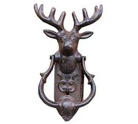 Heurtoir de porte de cerf, poignée de porte de maison en fonte, bouton de porte d'entrée antique, bouton de porte décoratif pour jardin/maison en bois/ferme/cour