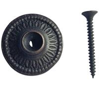 Heurtoir de porte de rechange en laiton massif, finition non laquée (oxyde noir)