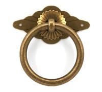 Heurtoir de Porte DéCoratif, 2x Bouton De Tiroir En Laiton For Commode, Décoration Meubles, Placard, Armoire, Porte(A Ring Dia 50mm)