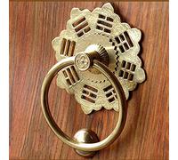 Heurtoir De Porte en Bronze en Forme De Fleur, Poignée De Porte en Laiton Antique pour Porte en Bois Vintage, Décor De Porte De L’Ancienne Maison, Accessoires De Porte Antirouille, Brass