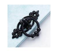 Heurtoir De Porte, Frapper Au Heurtoir 4pc Née Meuble Rétro En Alliage Antique,Anneau Traction For Tiroir,Boîtier Bois,Suspension Meubles Maison,Décoration DIY(Black)