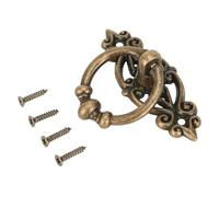 Heurtoir De Porte, Frapper Au Heurtoir 4pc Née Meuble Rétro En Alliage Antique,Anneau Traction For Tiroir,Boîtier Bois,Suspension Meubles Maison,Décoration DIY(Antique copper purple)
