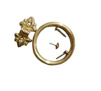 Heurtoir de Porte,Heurtoir Ancien Heurtoir Porte Anneau Ancien,Bouton Laiton Bronze For Armoire,Classique,Poignée Ronde,D'entrée Rétro,Quincaillerie Maison(60mm round ring knob)