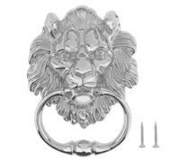 Heurtoir De Porte Heurtoir de porte classique vintage rétro décoration murale à suspendre poignée tirer anneau boutons heurtoir 1 pièce 6 pouces(Sliver)