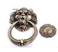 Heurtoir De Porte,Heurtoir De Porte D'Entree 1pcs Antique De Grand Lion Doorknocker Heurtoir Lionhead Heurtoirs Lions Home Décor En Bois(4)