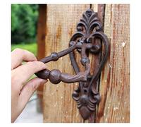 Heurtoir De Porte,Heurtoir De Porte D'Entree 2pcs fonte heurtoir Vintage poignée de porte en métal Loquet Porte décoration Accueil Boutique Bureau fer forgé
