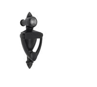 Heurtoir De Porte,Heurtoir De Porte D'Entree Lot De 4 Heurtoirs Porte En Alliage Zinc 16 Mm (5/6 Po), Judas Haute Définition À 180 °, Trous For Portes 35 50 D'épaisseur(5 inch - Black)